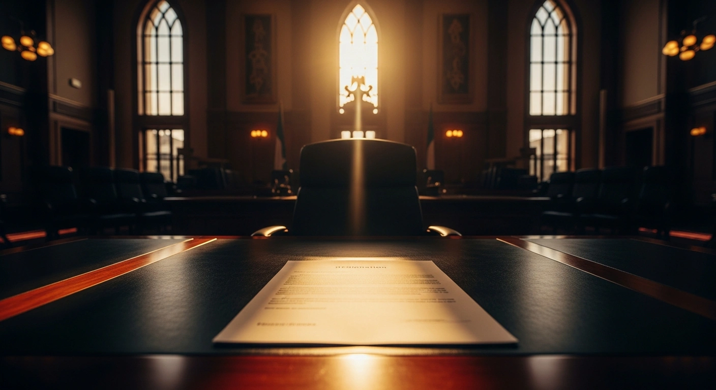 A formal resignation document rests on a desk in a Kebbi State government office, signaling the transition of political appointees ahead of the 2027 general elections.