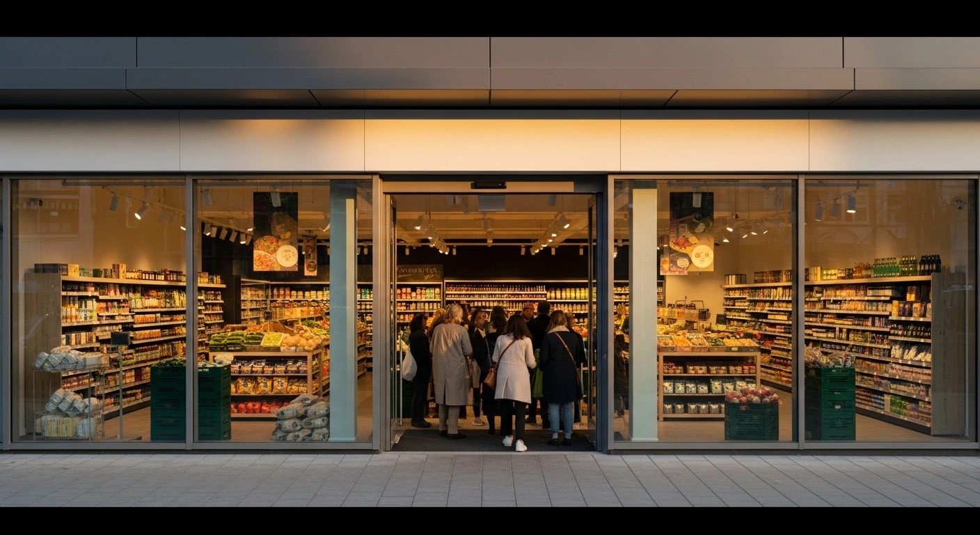 A modern Kosher Kingdom supermarket branch in Edgware, North London, welcomes local shoppers following the opening of the new store.