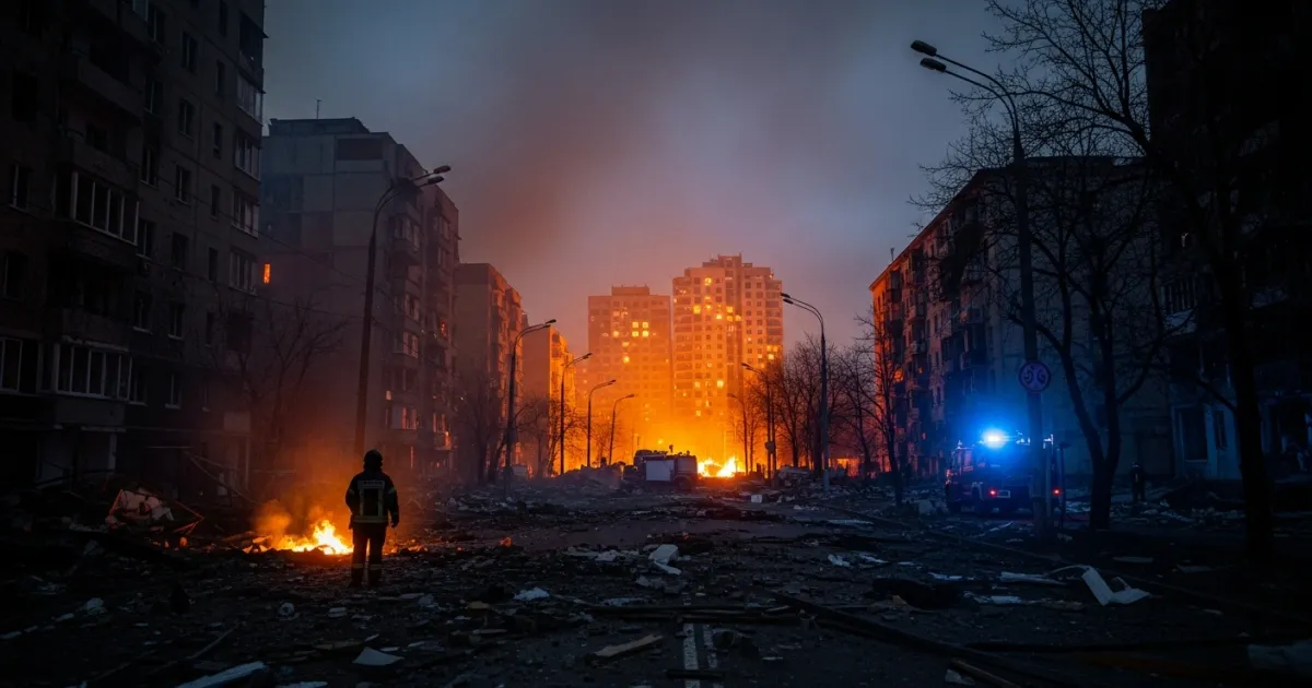 Russian Missile Barrage Targets Kyiv, Causing Injuries and Infrastructure Damage