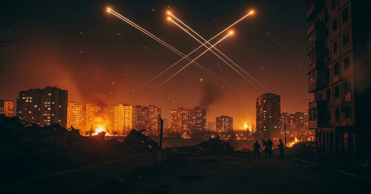 Large-Scale Russian Missile and Drone Attack Targets Kyiv