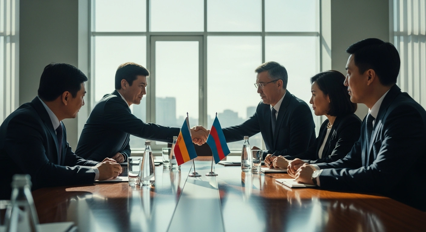 Diplomatic representatives from Kyrgyzstan and China meet in Bishkek to discuss a state border regime agreement.