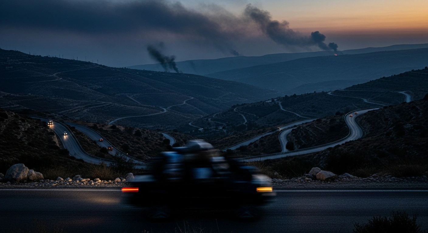 Civilians flee in vehicles from southern Lebanon following urgent evacuation orders issued by the Israel Defense Forces during ongoing military operations.