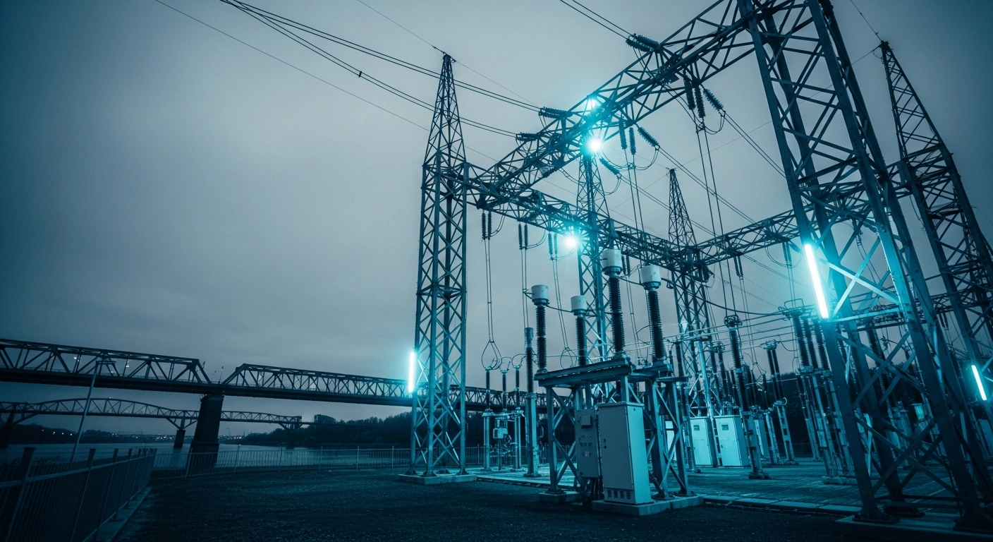 A high-voltage power substation and a steel bridge in Lithuania are under heightened security protection to safeguard critical national infrastructure.