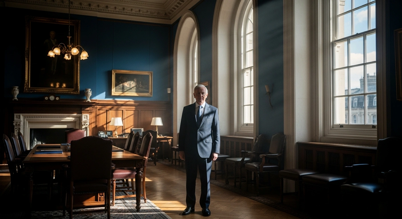 Lord Lemos stands in a historic government office in the United Kingdom as the newly appointed Faith Minister tasked with improving social cohesion.