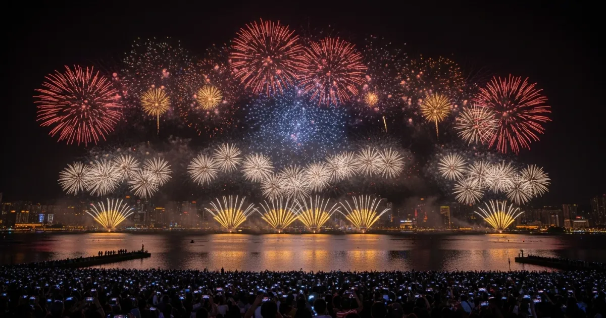 Macao Dazzles with 2026 Spring Festival Drone and Fireworks Extravaganza