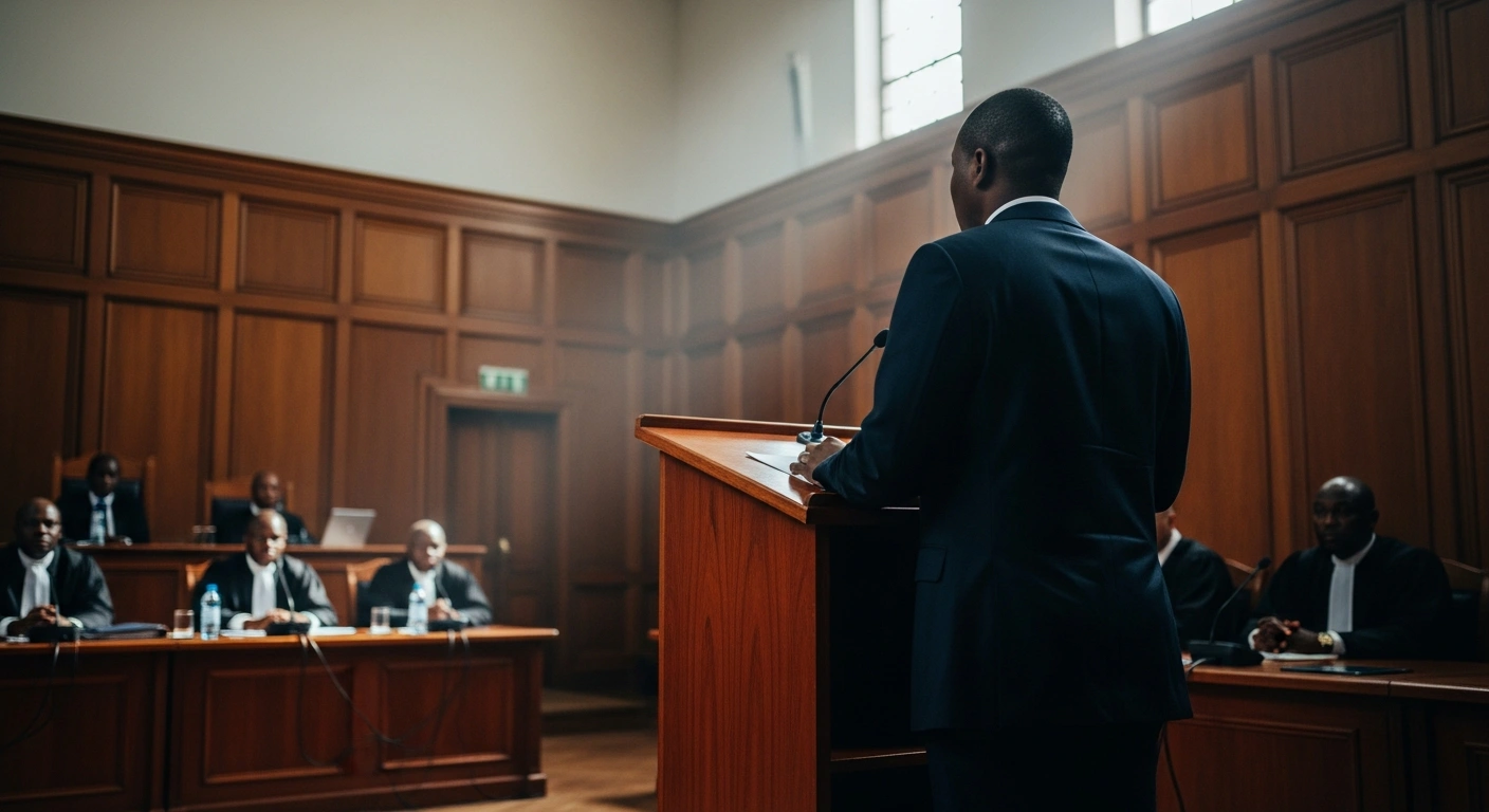 State Advocate Drushantha Ramsamy provides testimony during the Madlanga Commission of Inquiry regarding the management of the Investigating Directorate against Corruption.