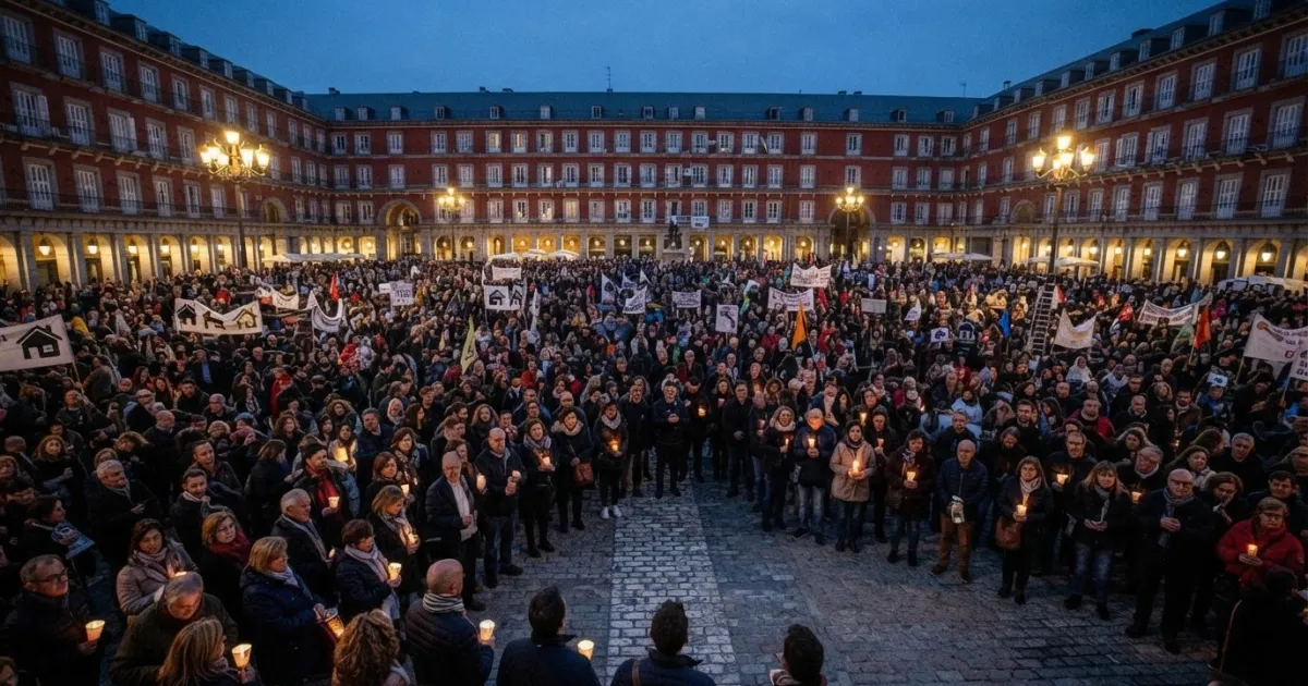 Thousands March in Madrid Following Death of Elderly Woman During Eviction