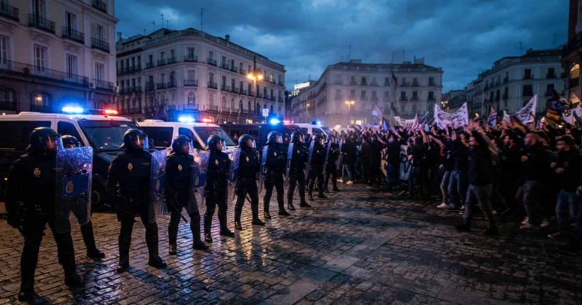 Spanish Police Arrest Three Following Clashes at Madrid Housing Protest