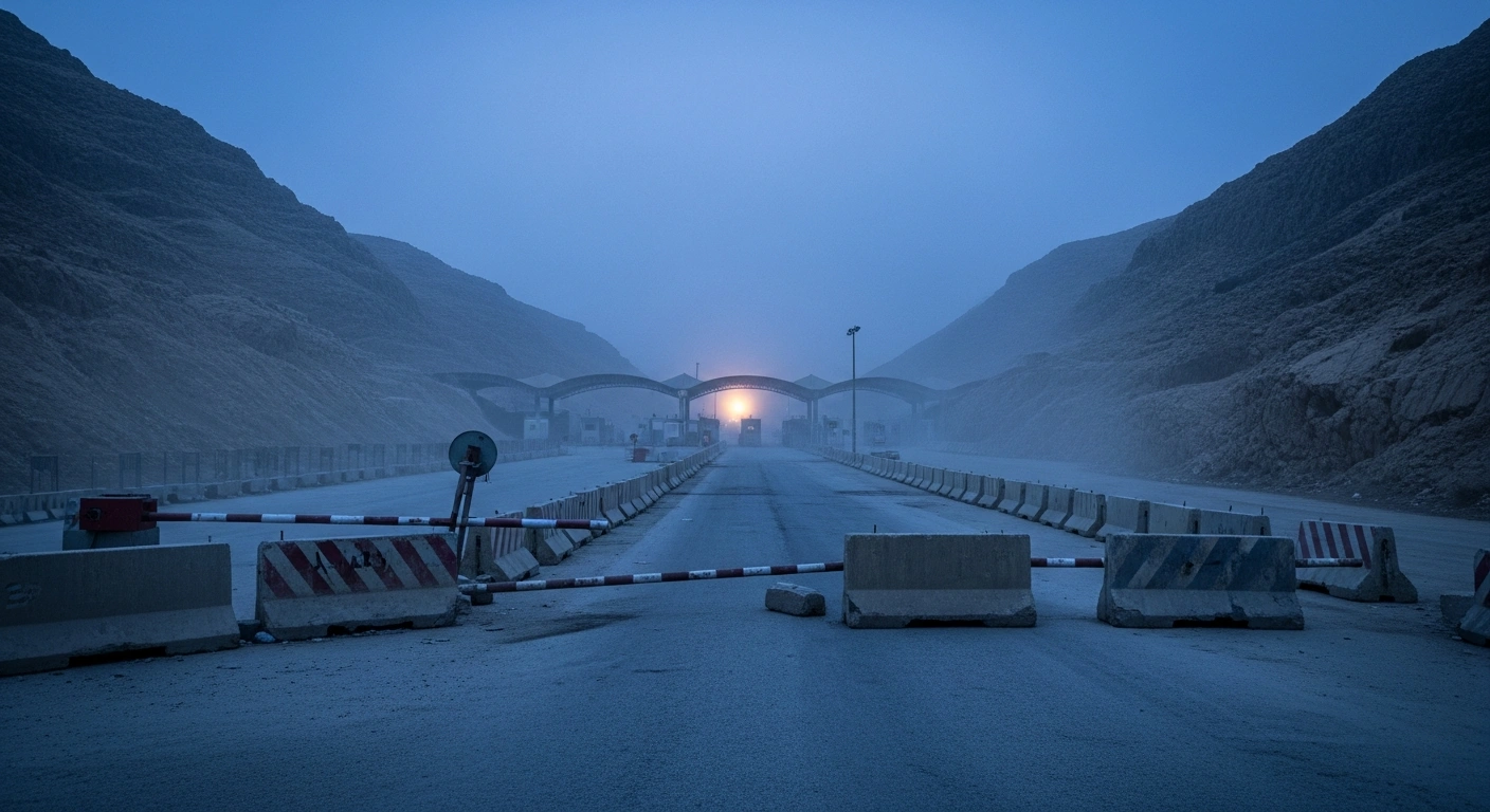 The Masnaa border crossing between Lebanon and Syria sits empty following an urgent evacuation warning issued by the Israeli military due to alleged Hezbollah smuggling activities.