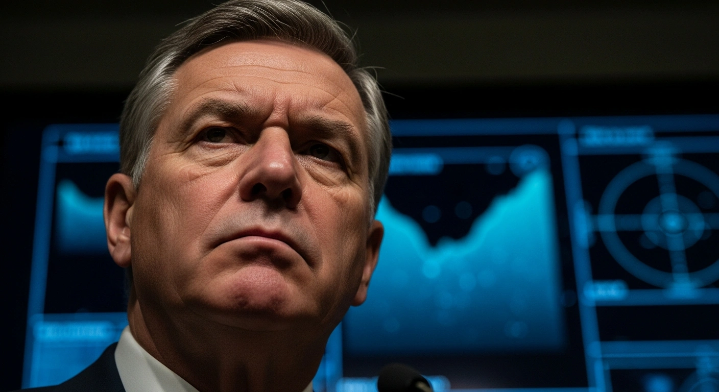 A stern-faced Dmitry Medvedev is depicted in dramatic lighting, with a blurred tactical display showing abstract sonar patterns in the background, symbolizing his statements praising Donald Trump while simultaneously questioning the presence of US nuclear submarines near Russian territory.