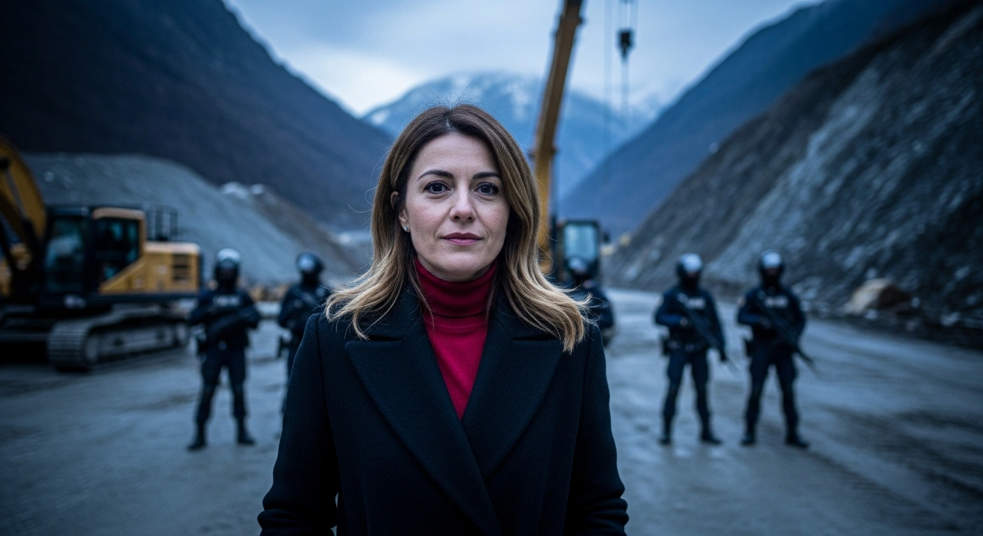 Italian Prime Minister Giorgia Meloni visits the Susa Valley to meet with law enforcement officers near the Lyon-Turin high-speed railway construction site.