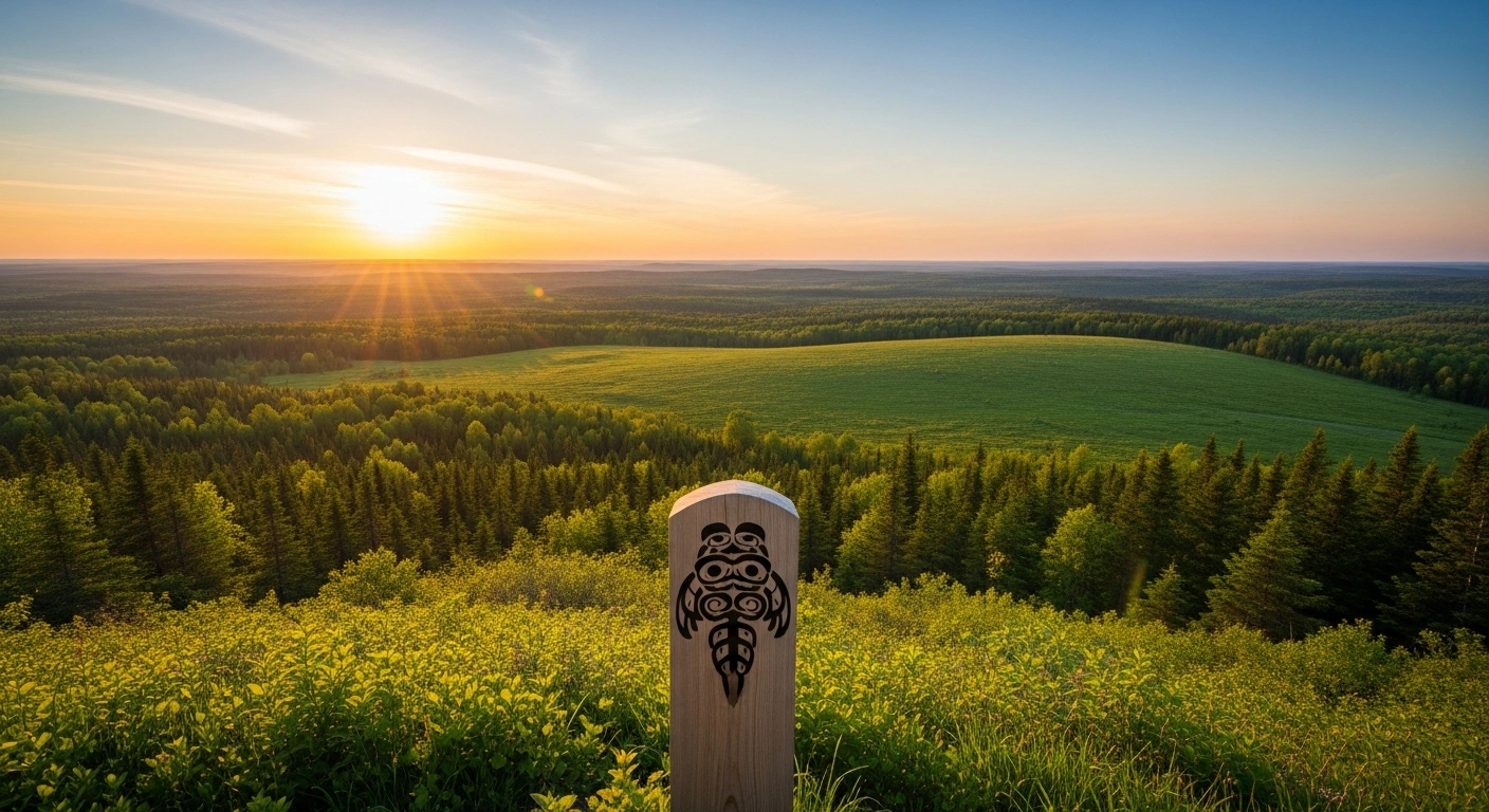 A scenic view of the expansive Nova Scotia landscape that was recently added to the Membertou First Nation reserve to support community development.
