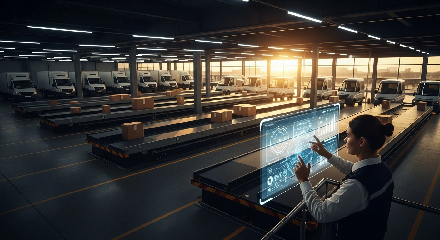 A technician works at a modern logistics facility in Argentina as MercadoLibre increases its financial investment in local infrastructure.