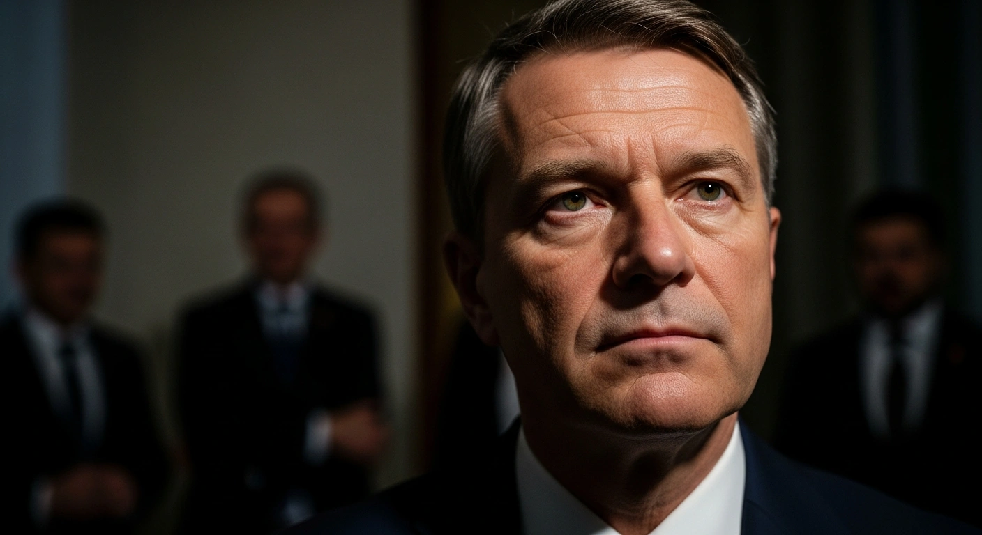 A photograph depicts German Chancellor Friedrich Merz in a contemplative close-up, with blurred figures of European leaders and President Zelenskyy in the background, during discussions that included his skepticism on the US-Ukraine peace plan and his self-criticism on migration remarks.