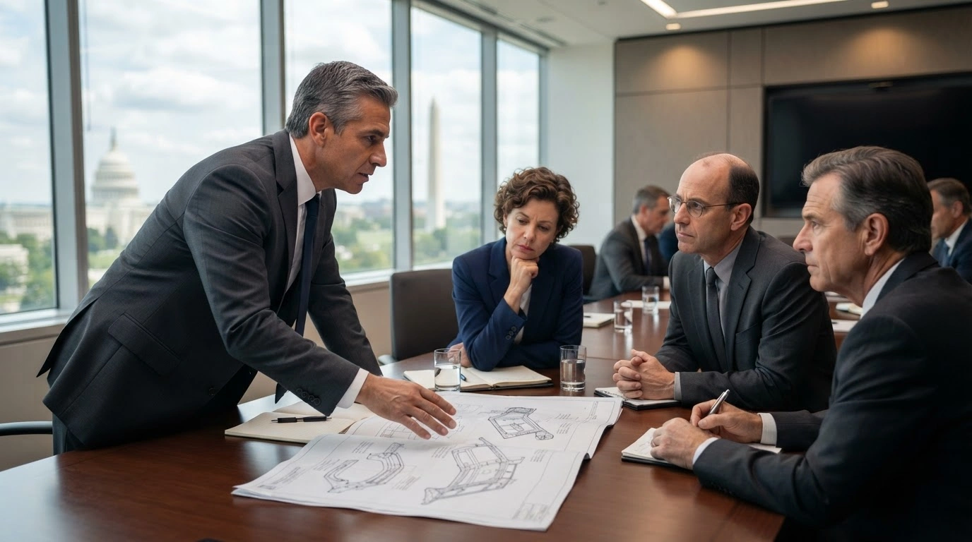 Mexican Economy Minister Marcelo Ebrard participates in high-level trade negotiations in Washington D.C. to discuss steel, aluminum, and automotive tariffs.