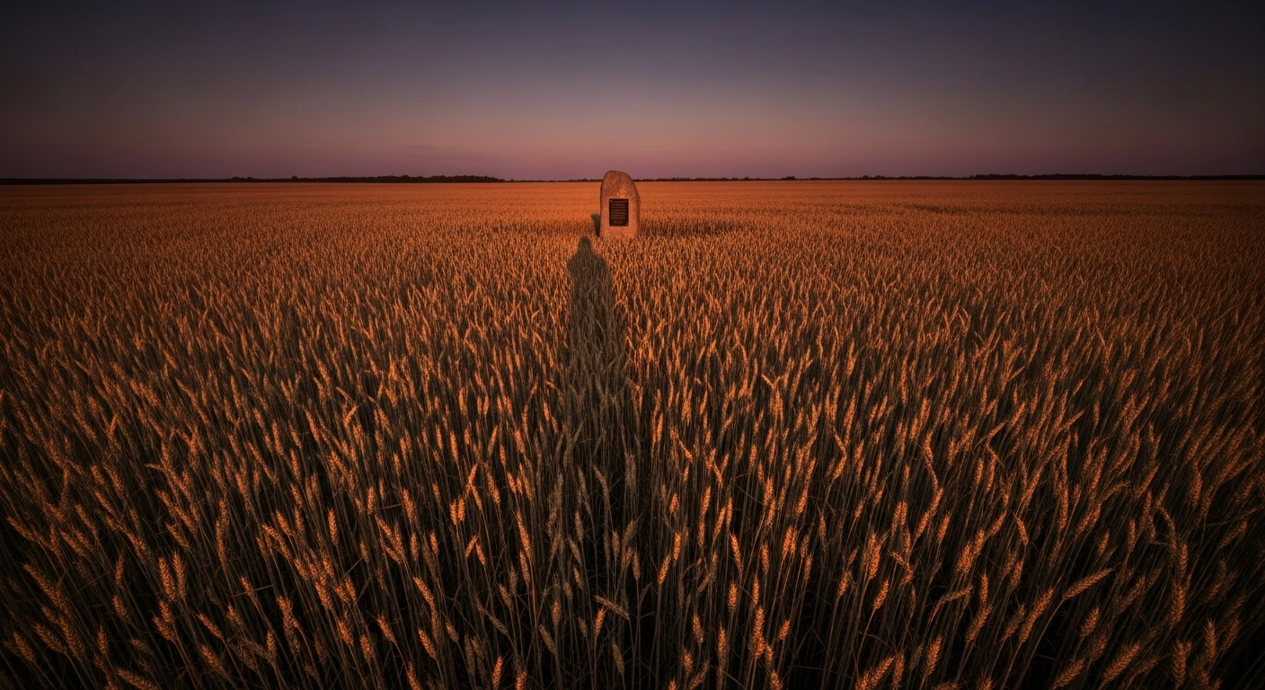 A solitary memorial stone stands in a field in eastern Ukraine to commemorate the victims of the Malaysia Airlines Flight MH17 tragedy.