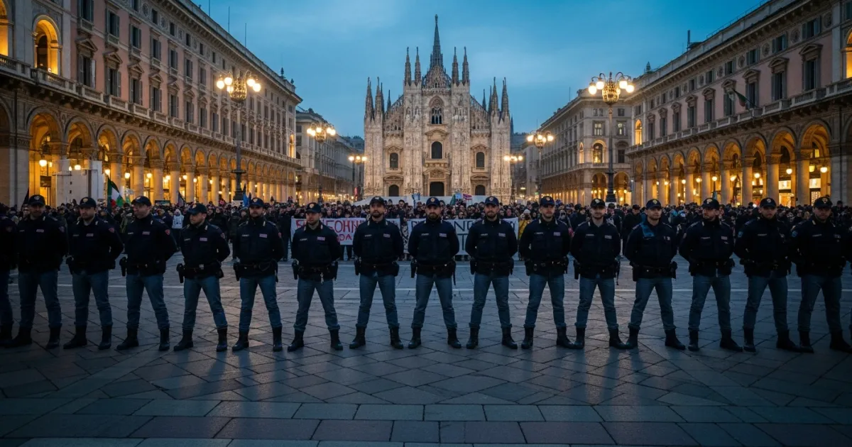 Milan Authorities Manage Multiple Demonstrations Amid Heightened Security
