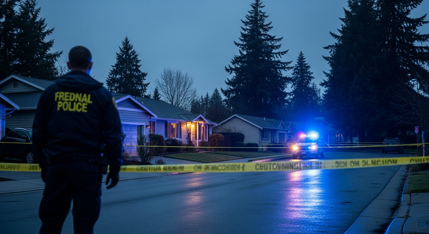 Federal investigators secure a crime scene at a residence in Minnesota following a shooting incident involving a state lawmaker.