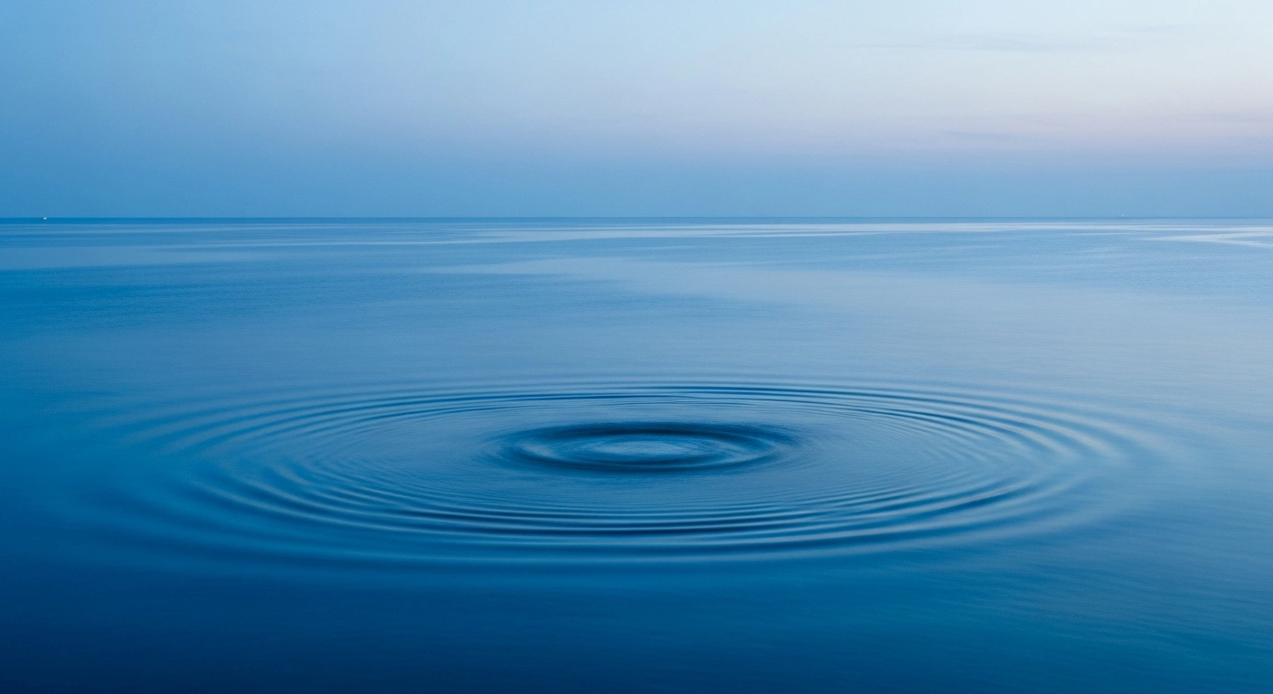 The calm Pacific Ocean off the coast of Miyagi, Japan, remains peaceful following a minor magnitude 2.9 earthquake.