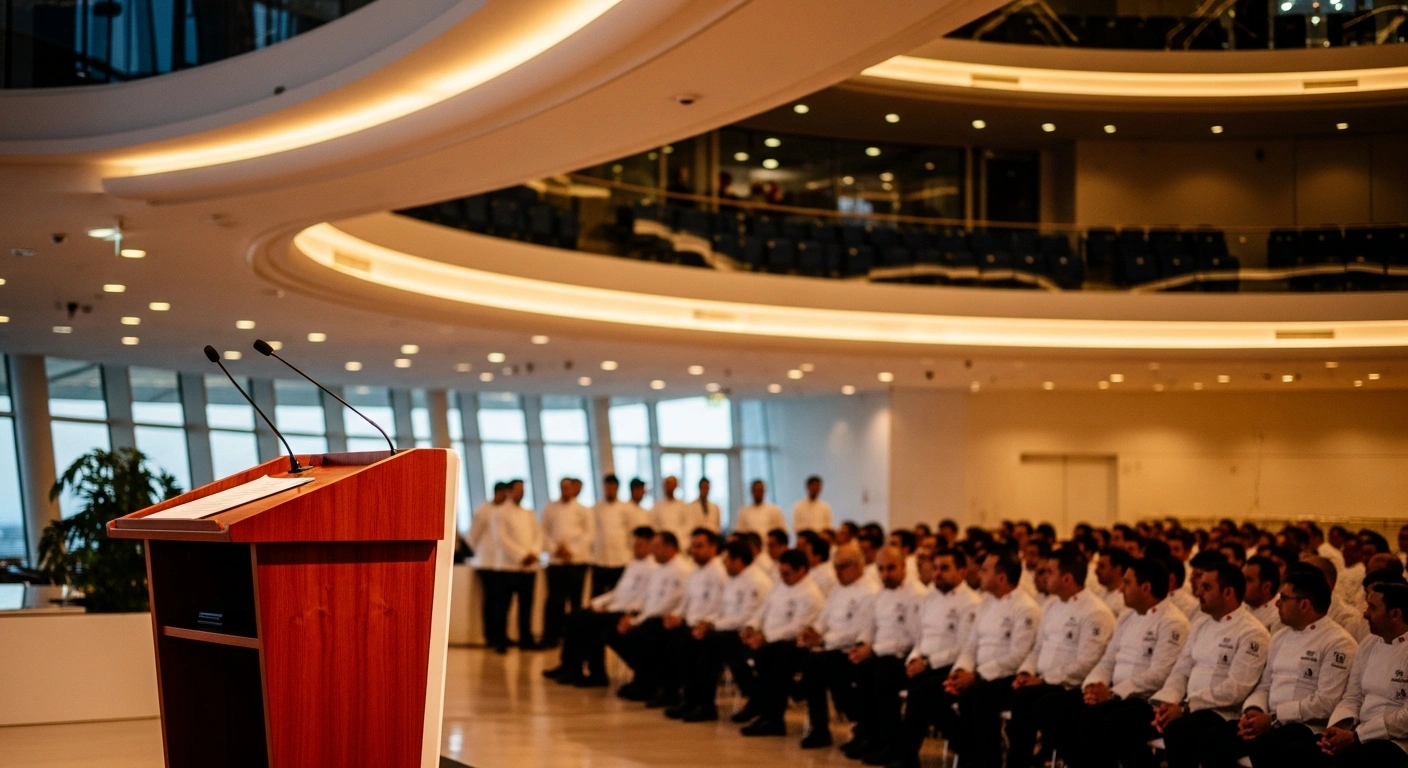 Top culinary chefs gather at the Grimaldi Forum in Monaco for the annual Michelin Guide France ceremony.