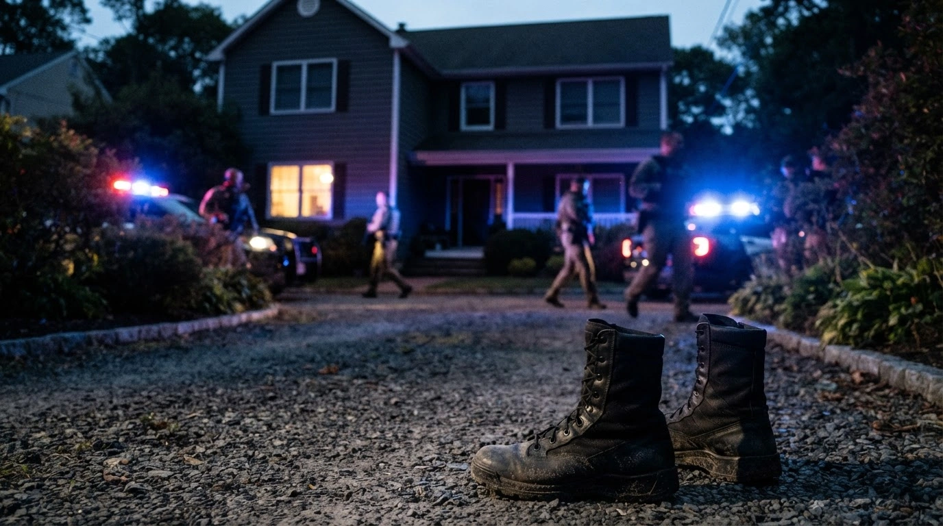 Federal agents investigate a residential property in Morris County, New Jersey, following the discovery of explosive materials.