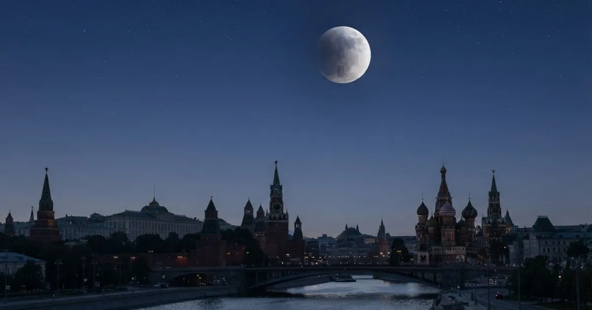 Penumbral Lunar Eclipse Observed Over Moscow Skies
