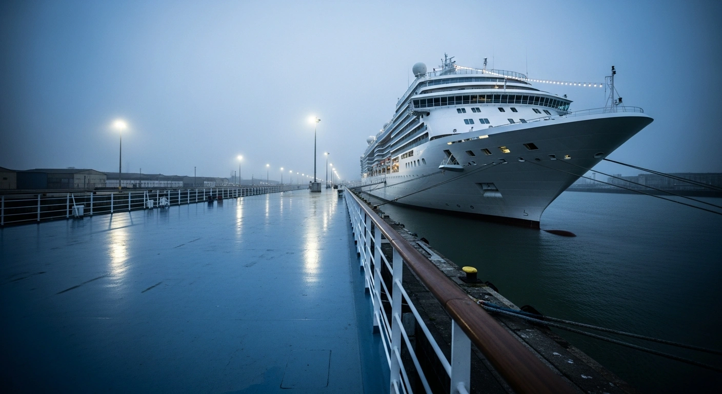 The cruise ship MS Amera is docked in Bordeaux, France, while under quarantine following a gastrointestinal illness outbreak among passengers and crew.