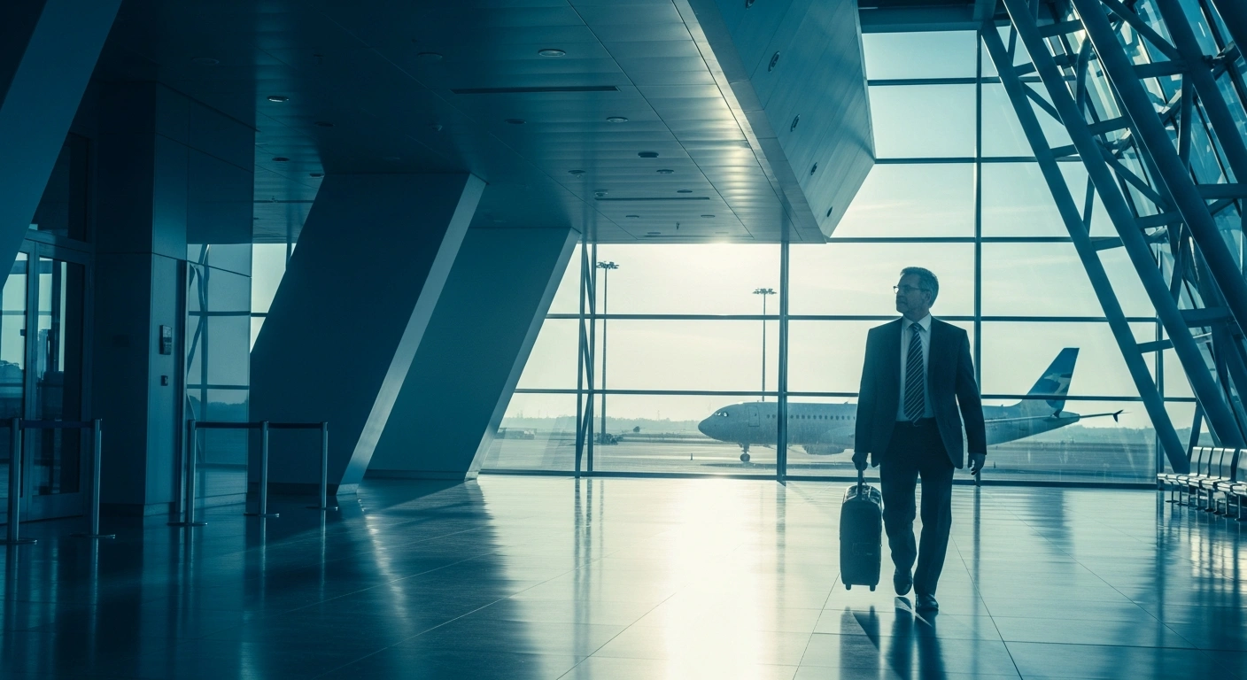 Nepal's Foreign Minister Shisir Khanal walks through an airport terminal before departing for an official diplomatic visit to Beijing, China.