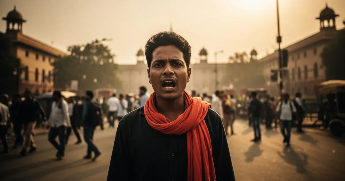 Abhijeet Dipke and 'Cockroach Janta Party' Stage Protest in New Delhi