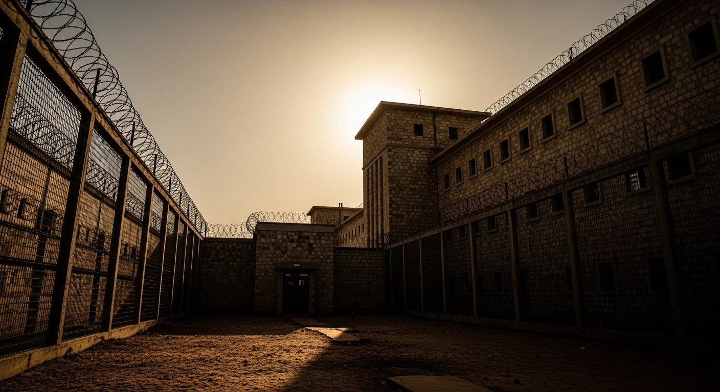 The exterior of the Kainji detention facility in Nigeria where the federal government has secured mass convictions for terrorism suspects.