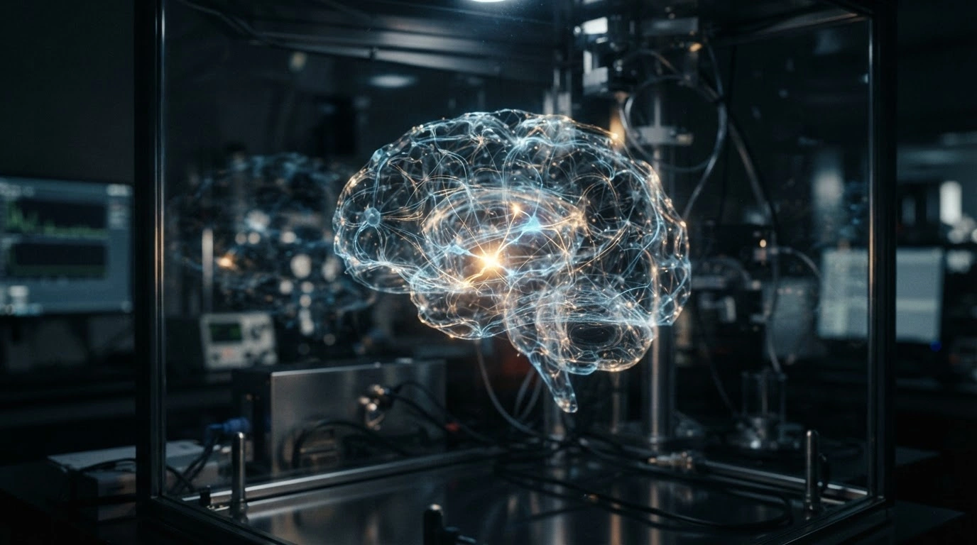 A glowing digital visualization of a human neural network representing the 2026 Nobel Prize-winning advancements in neuroscience and brain research.