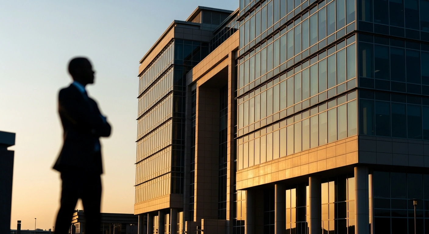A modern office building representing the National Student Financial Aid Scheme stands in the sunlight as it addresses allegations of financial mismanagement.