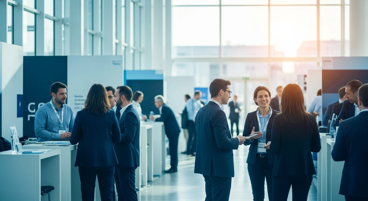 Entrepreneurs and industry experts network at the 2026 NYC Small Business Expo held inside the Javits Convention Center.