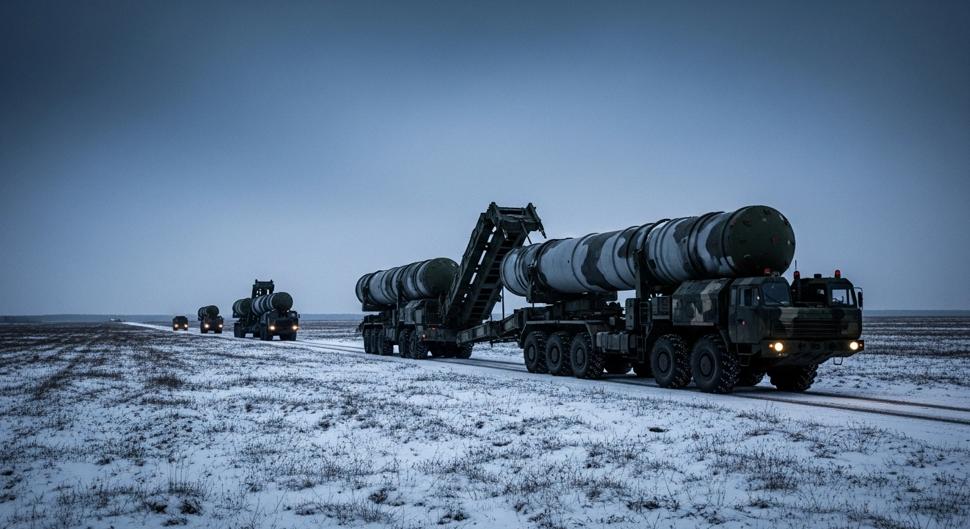 Components of the Russian Oreshnik intermediate-range ballistic missile system are being unloaded at a former airbase in Belarus.