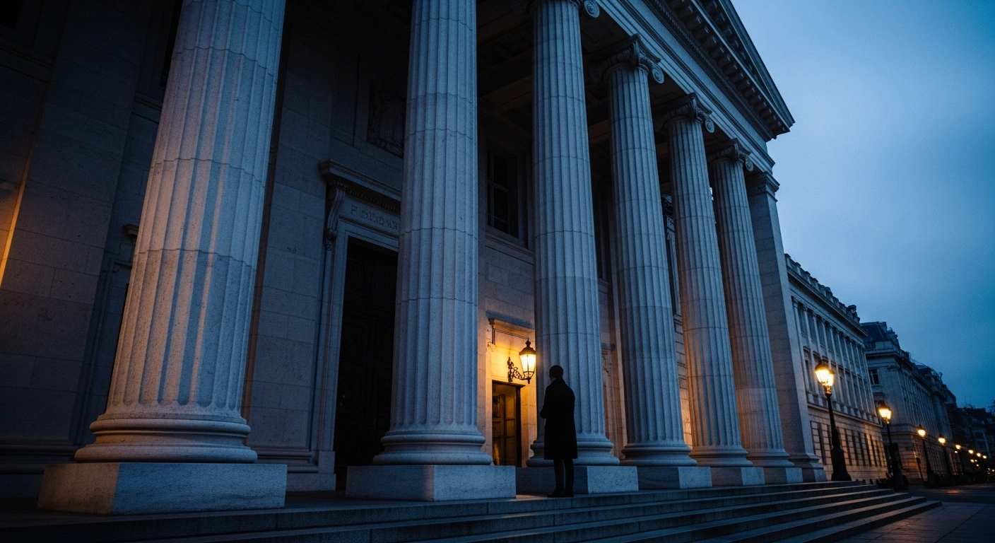 Finnish Member of Parliament Päivi Räsänen stands outside a European courthouse as she pursues an appeal regarding her legal case on freedom of speech.