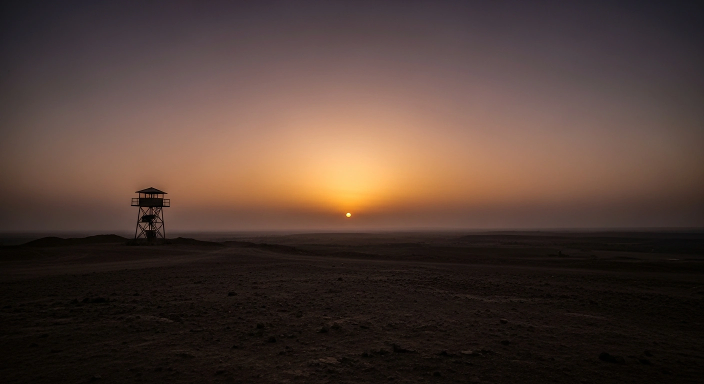 A somber, cinematic view of a desolate landscape at dusk representing the surge in security incidents and violence reported in Pakistan during July 2026.