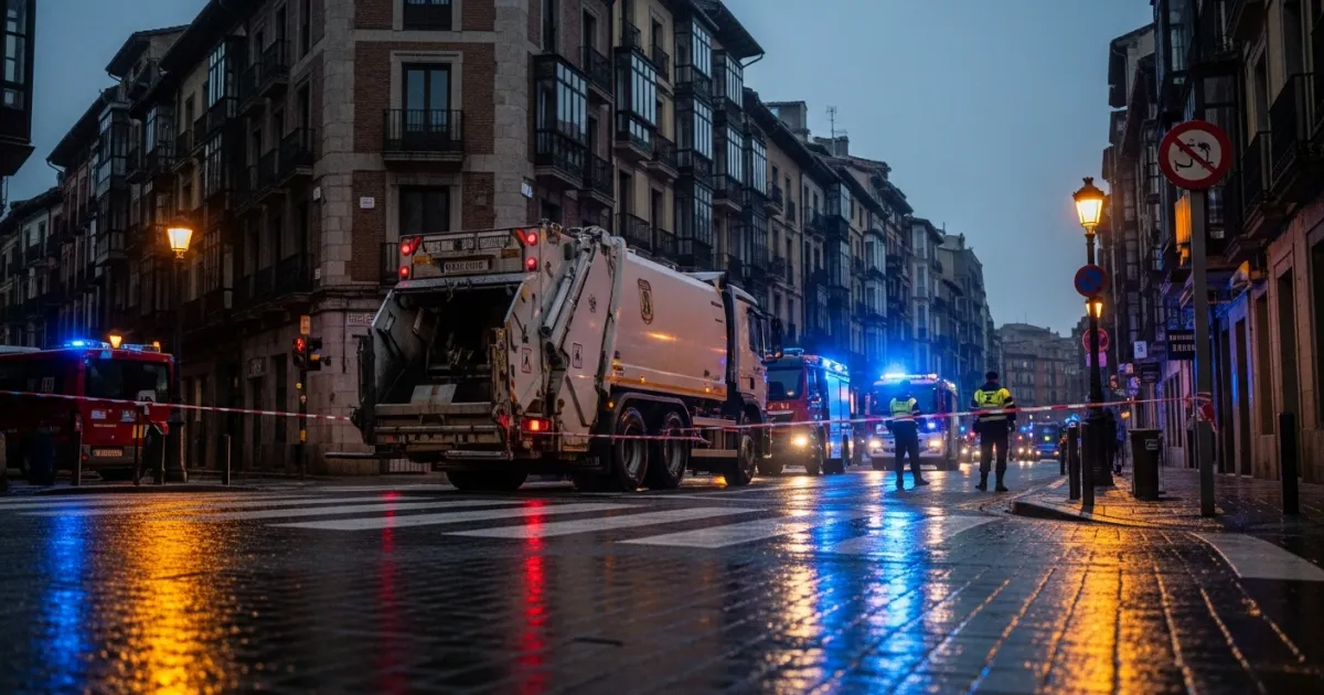Fatal Garbage Truck Accident in Pamplona Leaves One Dead and Two Injured