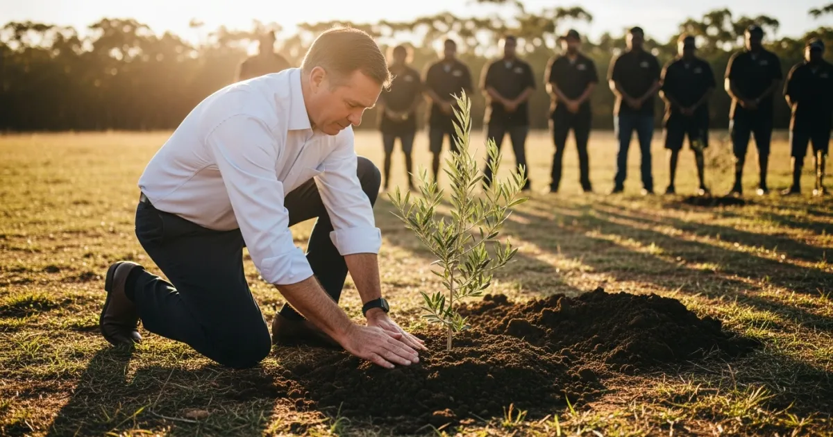 Western Australia Governor Plants Reconciliation Tree in Pinjarra
