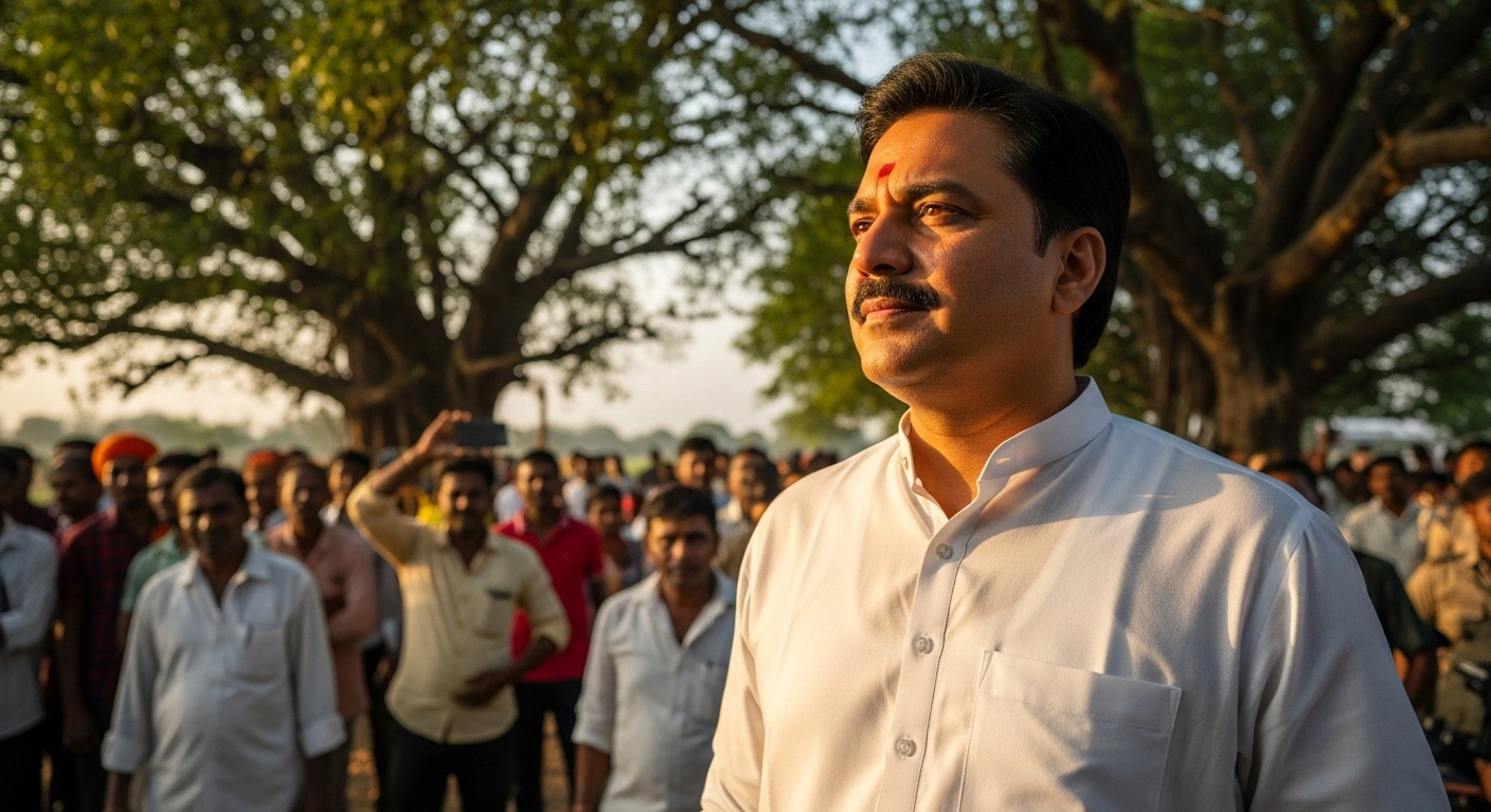 Political strategist Prashant Kishor stands before a crowd of supporters in Bihar as he prepares to contest the Bankipore Assembly byelection for the Jan Suraaj Party.