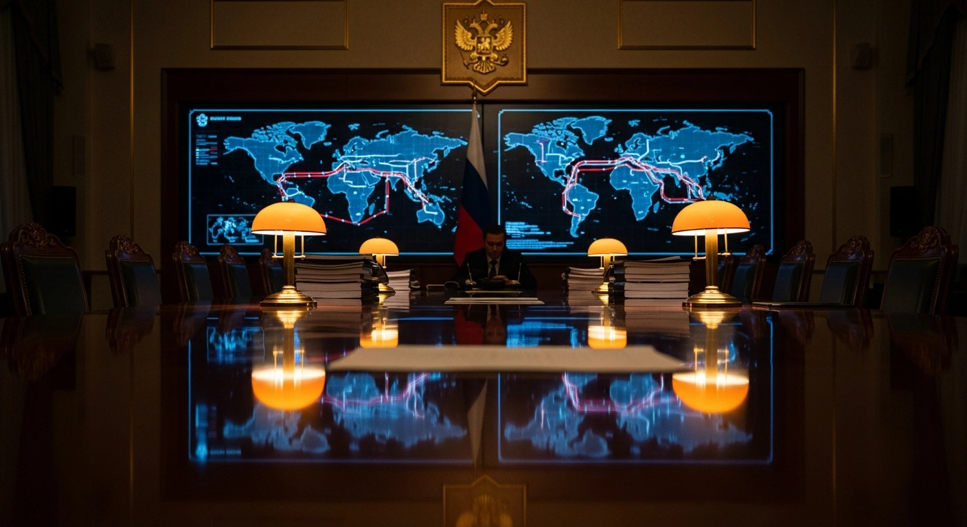 Russian President Vladimir Putin meets with government officials to discuss the impact of Middle East tensions on global energy markets and supply chain stability.