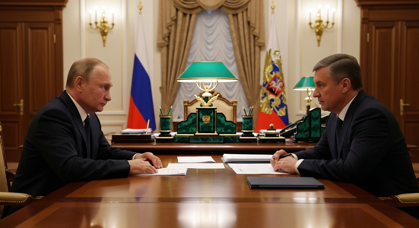 Russian President Vladimir Putin meets with the Head of the Republic of Sakha, Aisen Nikolayev, to discuss regional development and infrastructure projects.