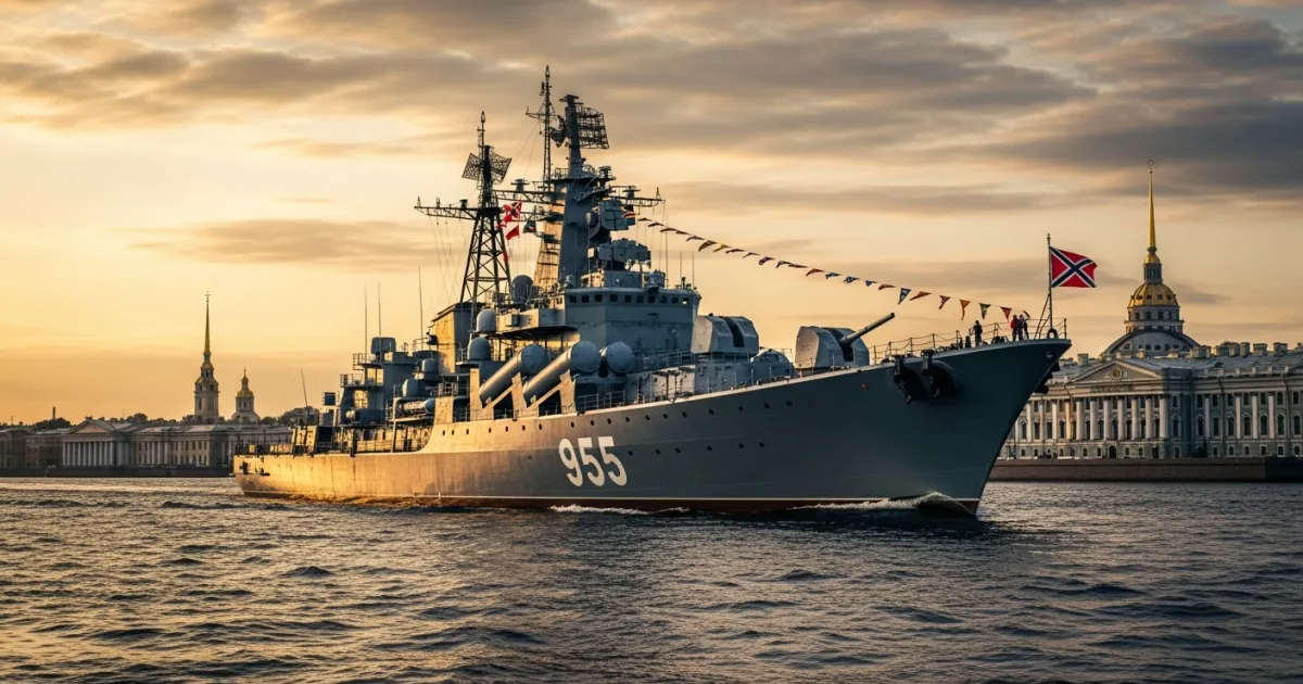 President Vladimir Putin Observes Navy Day Celebrations in St. Petersburg