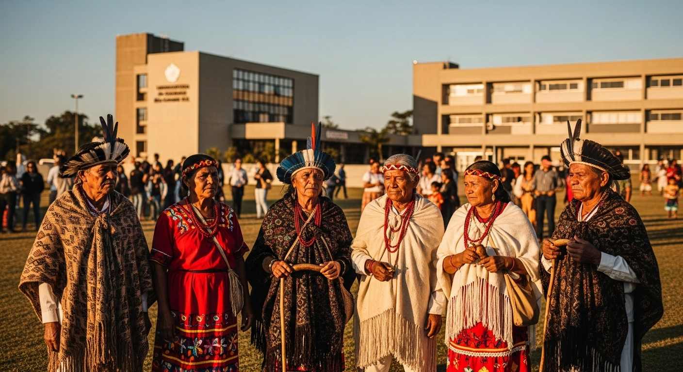 Members of the Quilombo dos Teixeiras community gather at the Federal University of Rio Grande do Sul to celebrate their 200th anniversary and cultural heritage.