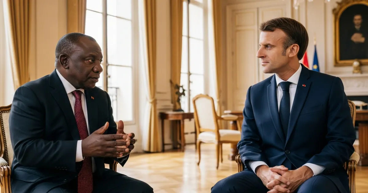 President Cyril Ramaphosa and Emmanuel Macron Hold Bilateral Talks in Paris