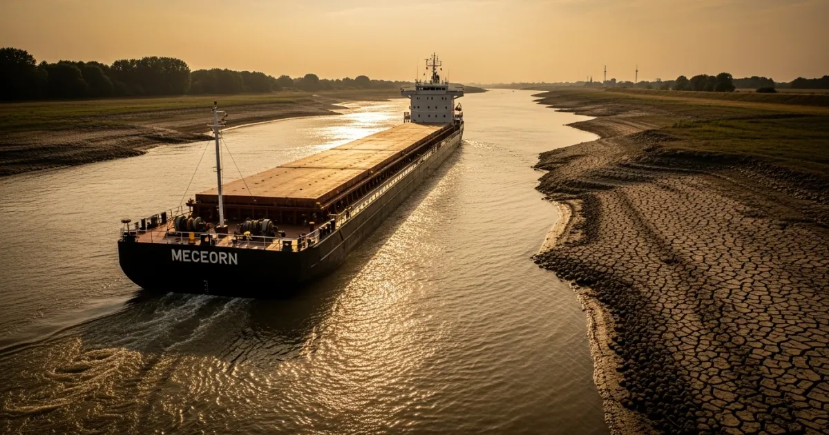 Low Water Levels on the Rhine Disrupt German Inland Shipping