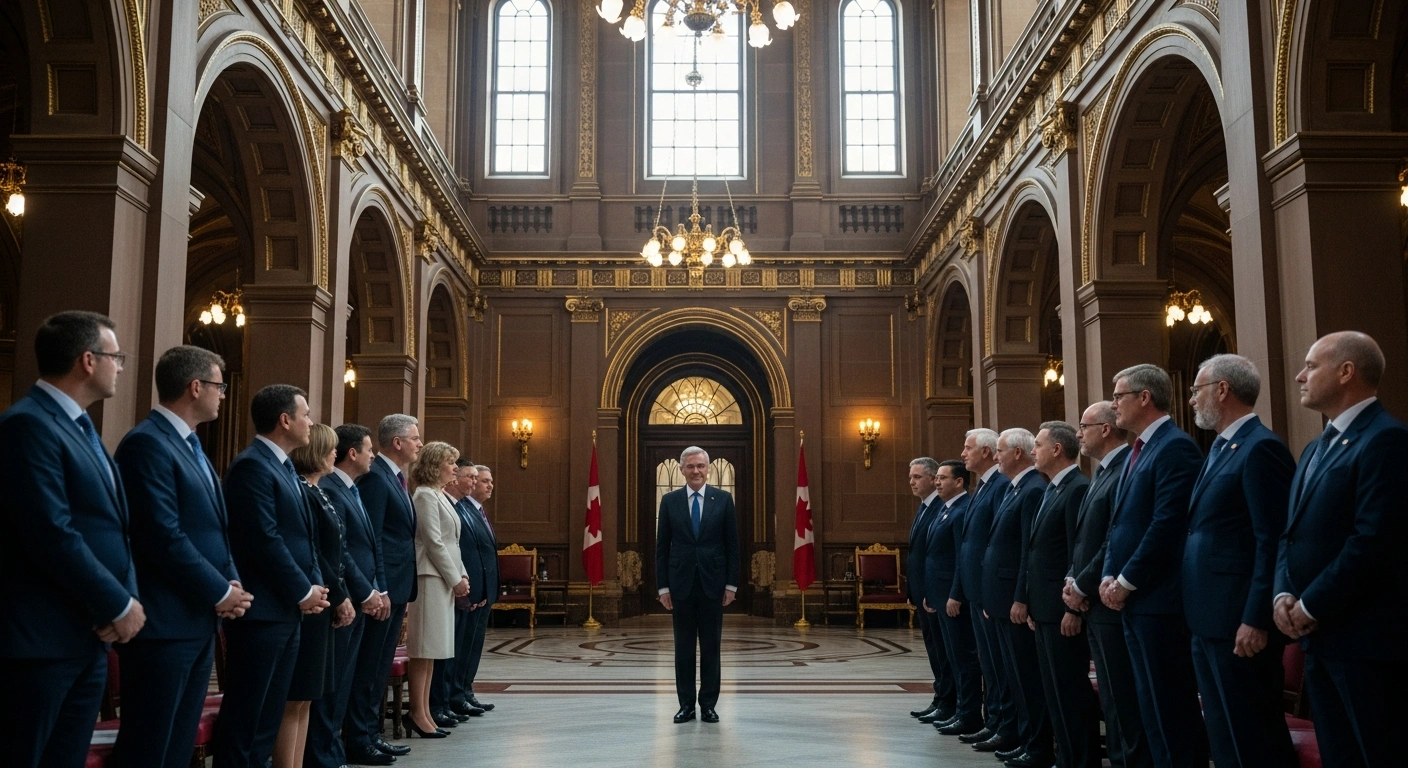 Governor General Louise Arbour welcomes new heads of mission during a formal credentials ceremony at Rideau Hall in Ottawa.