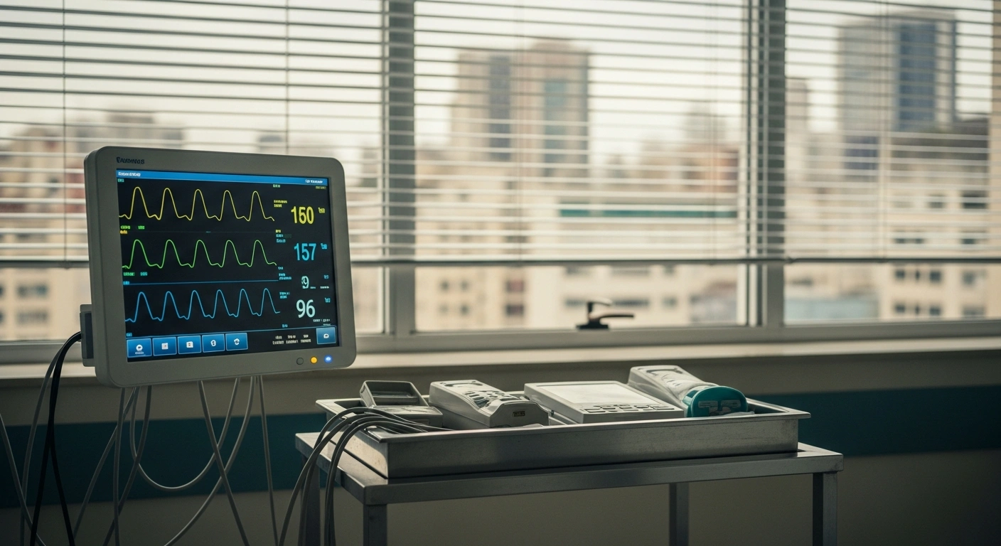 A modern hospital room in Rio de Janeiro where a patient was diagnosed with malaria after being tested for the Ebola virus.