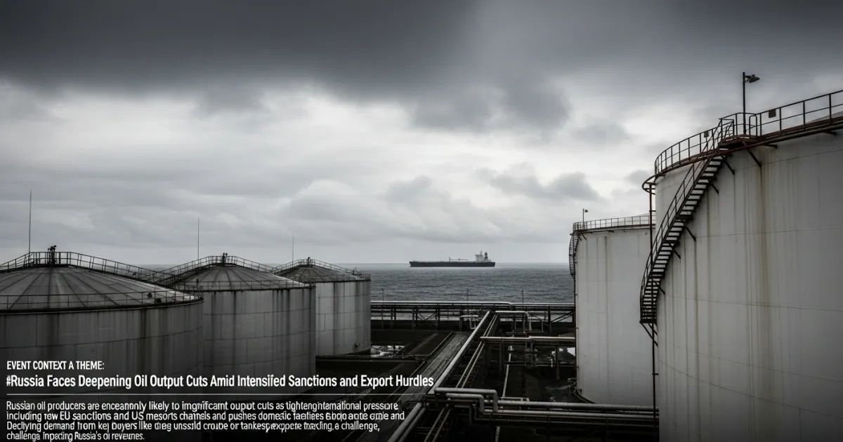 Russia Faces Deepening Oil Output Cuts Amid Intensified Sanctions and Export Hurdles