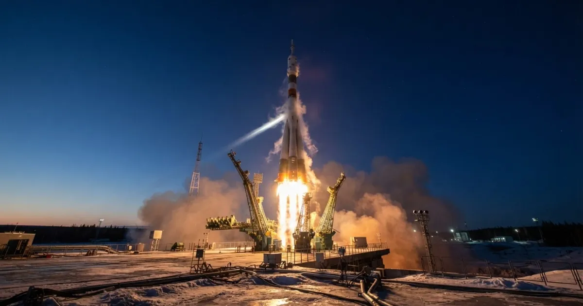 Russian Aerospace Forces Launch Military Satellite from Plesetsk Cosmodrome