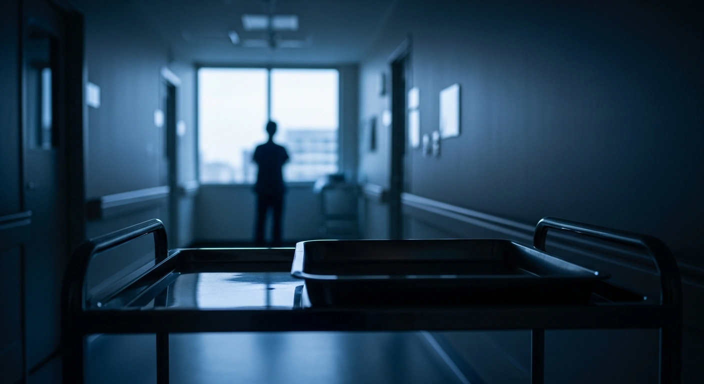 A sterile hospital corridor at the Saitama Prefectural Children's Medical Center where an investigation into a fatal medical error is currently underway.